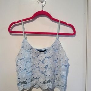 Light blue crop top